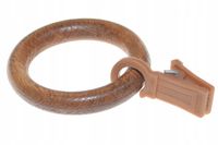 Kółka kółko drewniane z żabką do karnisza drewnianego, DĄB 20 szt