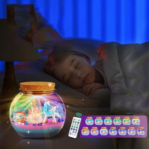 ZESTAW KREATYWNY JEDNOROŻEC MAGICZNE TERRARIUM AKWA DIY LAMPKA LED KRYSZTAŁ na Arena.pl