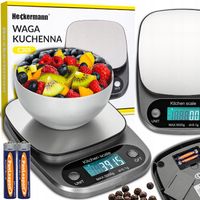 PRECYZYJNA WAGA KUCHENNA 5kg 0,1g DOMOWA ELEKTRONICZNA TARA LCD + BATERIE