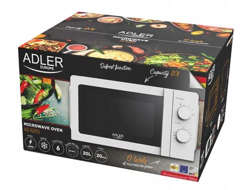 KUCHENKA MIKROFALOWA MIKROFALA WOLNOSTOJĄCA MOCNA MAŁA BIAŁA 20L na Arena.pl