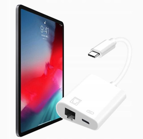 ADAPTER USB-C LAN ETHERNET PRZEJŚCIÓWKA RJ45 PD MacBook Charge ZASILANIE na Arena.pl