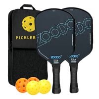 zestaw rakietek do pickleball czarna zoodo p3 usapa + 4 piłki + torba usa