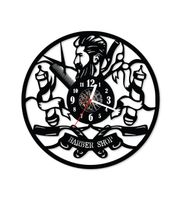 Zegar ścienny z płyty winylowej Barber Shop 57.5