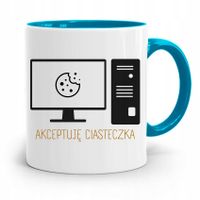Kubek Błękitny Informatyka Akceptuje Ciasteczka Z Nadrukiem Ze Zdjęciem