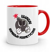 Kubek Czerwony Dla Kosmetyczki Bombowa Kosmetyczka Z Nadrukiem Ze Zdjęciem