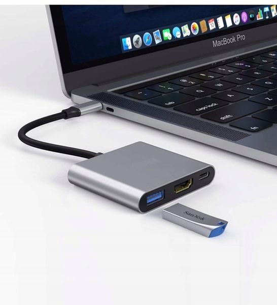 Przejściówka Adapter 3w1 HUB USB-C HDMI 4K ver2020 zdjęcie 13