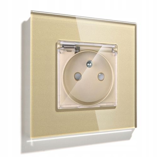 GNIAZDKO ELEKTRYCZNE SZKLANE POJEDYNCZE HERMETYCZNE GNIAZDO IP44 Z KLAPKĄ na Arena.pl