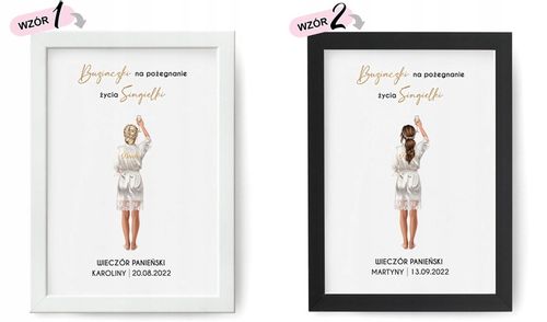 Ramka WIECZÓR PANIEŃSKI na odcisk ust PLAKAT A4 na Arena.pl