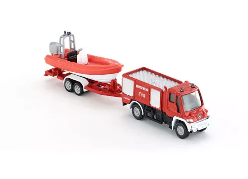 Straż pożarna Unimog z łodzią 1:87 na Arena.pl