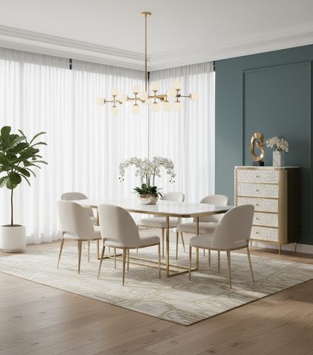 Komoda złota ryflowana muszelkowe fronty Champion 120x80x40 na Arena.pl