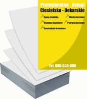 Ulotki A4 reklamowe firmowe 5000szt USŁUGI CIESIELSKO DEKARSKIE