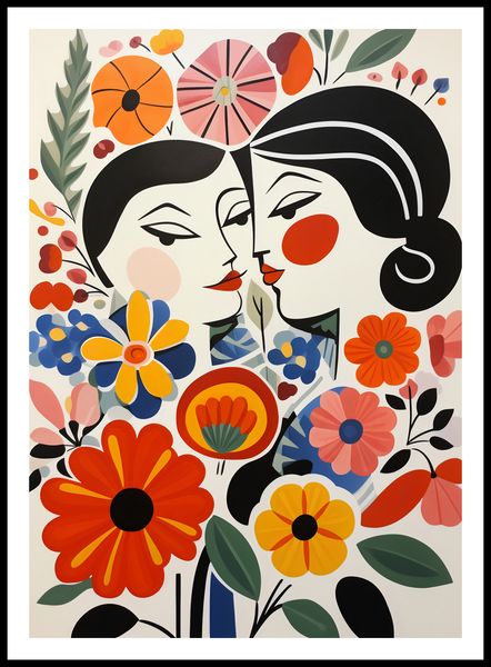 Plakat 64x90cm Kwiatowy Romans zdjęcie 3