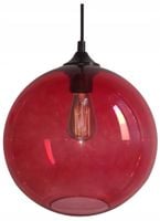Candellux Lampa Wisząca Edison 1xE27, 25cm, Czerwono-Czarna, Regulowana