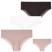 Majtki Damskie Figi Bawełniane z Koronką Klasyczne Gładkie 3-szt. MORAJ XXL