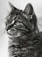 Plakat 60x80cm Kocie Wpatrzenie