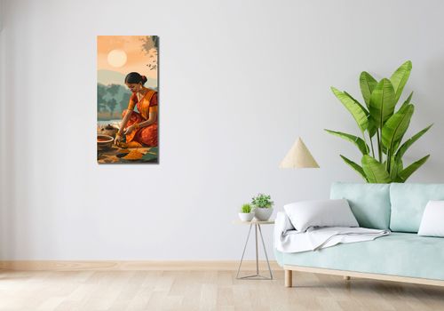 Obraz 40x90cm Codzienność w Odcieniach Złota na Arena.pl