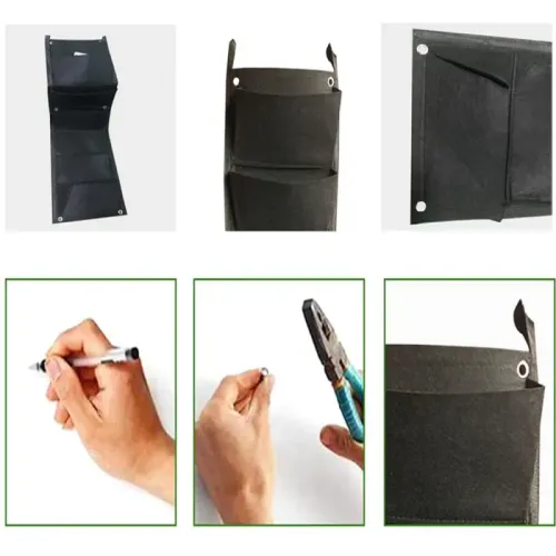 Pionowa torba 7 kieszeni do roślin wisząca filcowa sadzonek dekoracja na Arena.pl