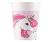 KUBECZKI PAPIEROWE TĘCZOWY JEDNOROŻEC 200ML 8 SZT GODAN