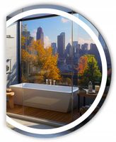 LUSTRO LED 120 PÓŁOKRĄGŁE ZE ŚCIĘTYM BOKIEM LEDY COB 480 diod/m PIASKOWANE