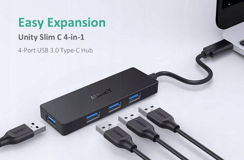 Hub Aukey USB CB-C64 Czarny na Arena.pl