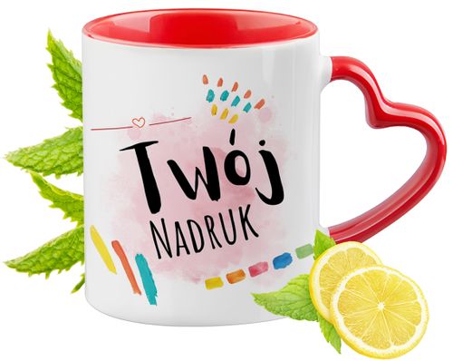 Kubek Dla Kibica Czerwony Z Uszkiem W Kształcie Serca Na Prezent na Arena.pl