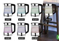 CZAJNIK ELEKTRYCZNY SZKLANY 1,7L 2200W REGULACJA TEMPERATURY LED LCD