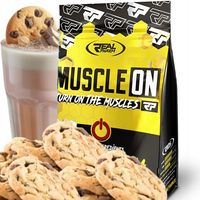 GAINER białko węglowodany masa Real Pharm MUSCLE ON 1000g CIASTECZKOWY