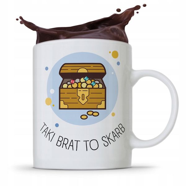 Kubek Prezent Dla Brata Taki Brat To Skarb Z Nadrukiem Ze Zdjęciem zdjęcie 1