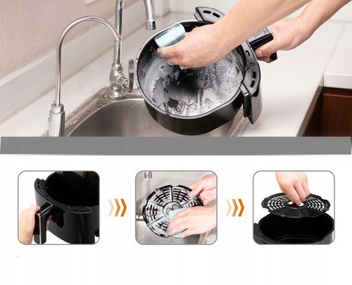 FRYTKOWNICA BEZTŁUSZCZOWA AIRFRYER GRILLOWANIE DUŻA NIEPRZYWIERAJĄCA na Arena.pl