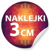 NAKLEJKI Z LOGO, ETYKIETY NA PACZKI 3cm 100szt.