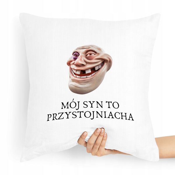 Poduszka Prezent Dla Syna Mój Syn To Przystojniak Z Nadrukiem Ze Zdjęciem zdjęcie 1