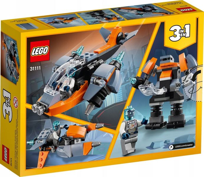 LEGO CREATOR CYBERDRON 3w1 ZESTAW 31111 zdjęcie 1