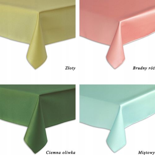 OBRUS PLAMOODPORNY - 150X250 - SOLID GŁADKI BIAŁY na Arena.pl