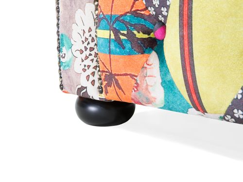 Fotel patchwork żółty CHESTERFIELD na Arena.pl