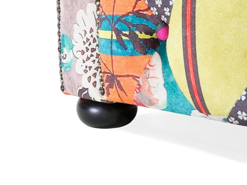 Fotel patchwork żółty CHESTERFIELD zdjęcie 8