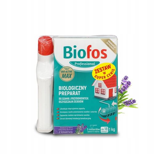 BIOFOS Bakterie do szamba 1kg + żel do WC GRATIS na Arena.pl