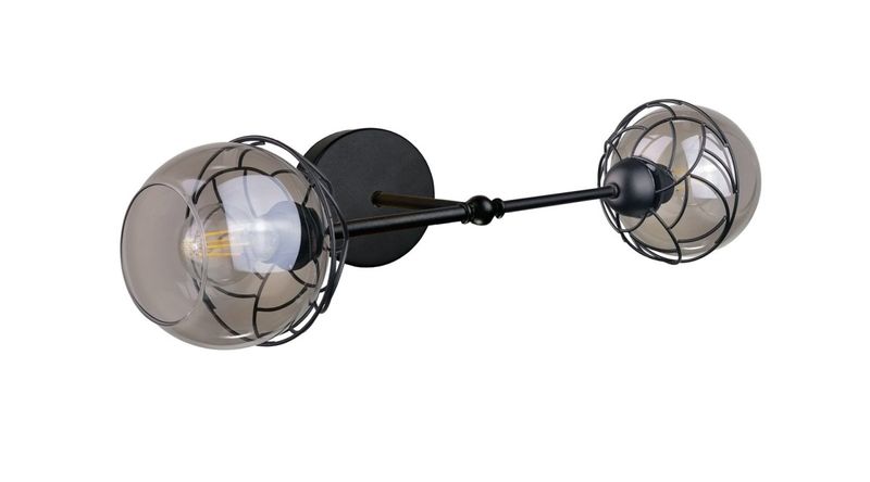 Kinkiet 2xE27 MERA BLACK zdjęcie 1