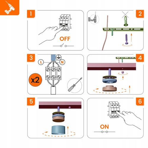 Oprawa Halogenowa 6X GX53 Lampa Sufitowa Natynkowa Ruchoma Kinkiet na Arena.pl