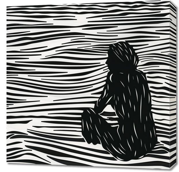 Obraz 70x70cm Złożone Fluidalne Linie zdjęcie 1