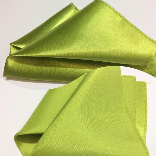 Poszetka satynowa zielona, pistacjowa zdjęcie 1