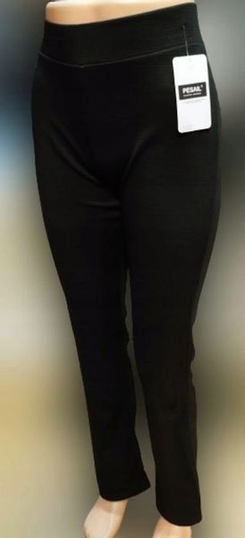 Spodnie damskie elastyczne HIT wzorek bawełna wysoki stan L/XL CZARNE zdjęcie 7