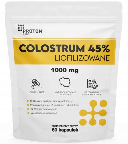 PROTON LABS Colostrum 45% IG 1000mg Liofilizowane 60szt. siara na Arena.pl
