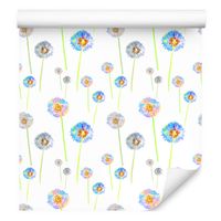 Tapeta do jadalni dmuchawiec kwiaty pióra rośliny