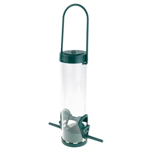 KARMNIK DLA PTAKÓW PRZEZROCZYSTY Z PODNÓŻKIEM na karmę Z DASZKIEM ZIARNA na Arena.pl