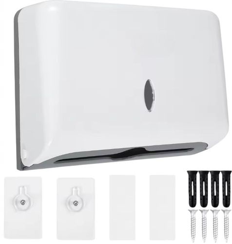 POJEMNIK DOZOWNIK PODAJNIK RĘCZNIKI PAPIEROWE ZZ BIAŁY NAŚCIENNY na Arena.pl