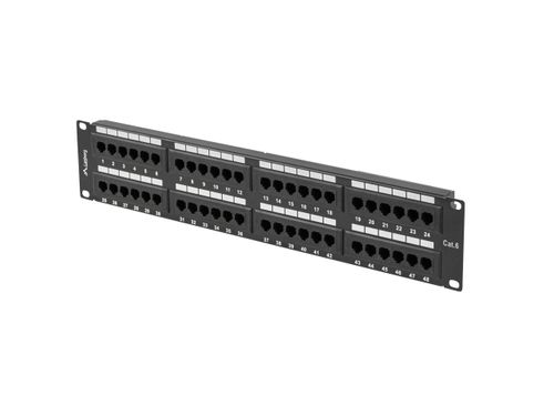 Patch panel Lanberg PPU6-2048-B 48 port 2U 19" kat.6 czarny na Arena.pl