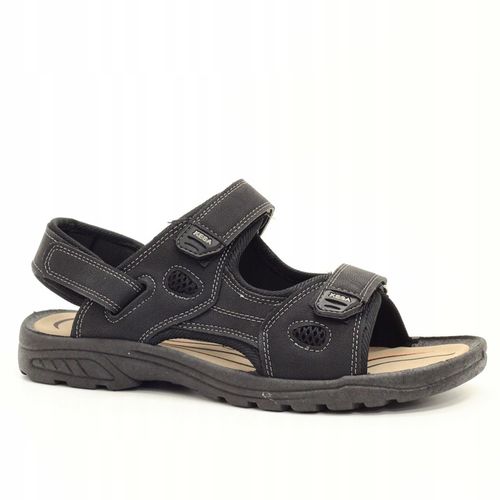 SANDAŁY MĘSKIE CZARNE SPORTOWE REGULACJA NA RZEP na Arena.pl