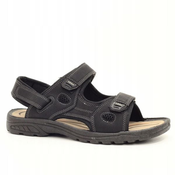 SANDAŁY MĘSKIE CZARNE SPORTOWE REGULACJA NA RZEP zdjęcie 3