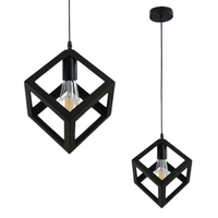 Lampa wisząca zwis żyrandol lampa na sufit czarna LED E27