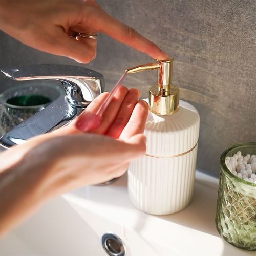 Dozownik do mydła ceramiczny biały 400 ml na Arena.pl